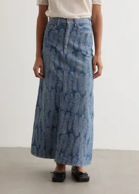 12oz MAGPIE Denim High Waist Maxi Skirt