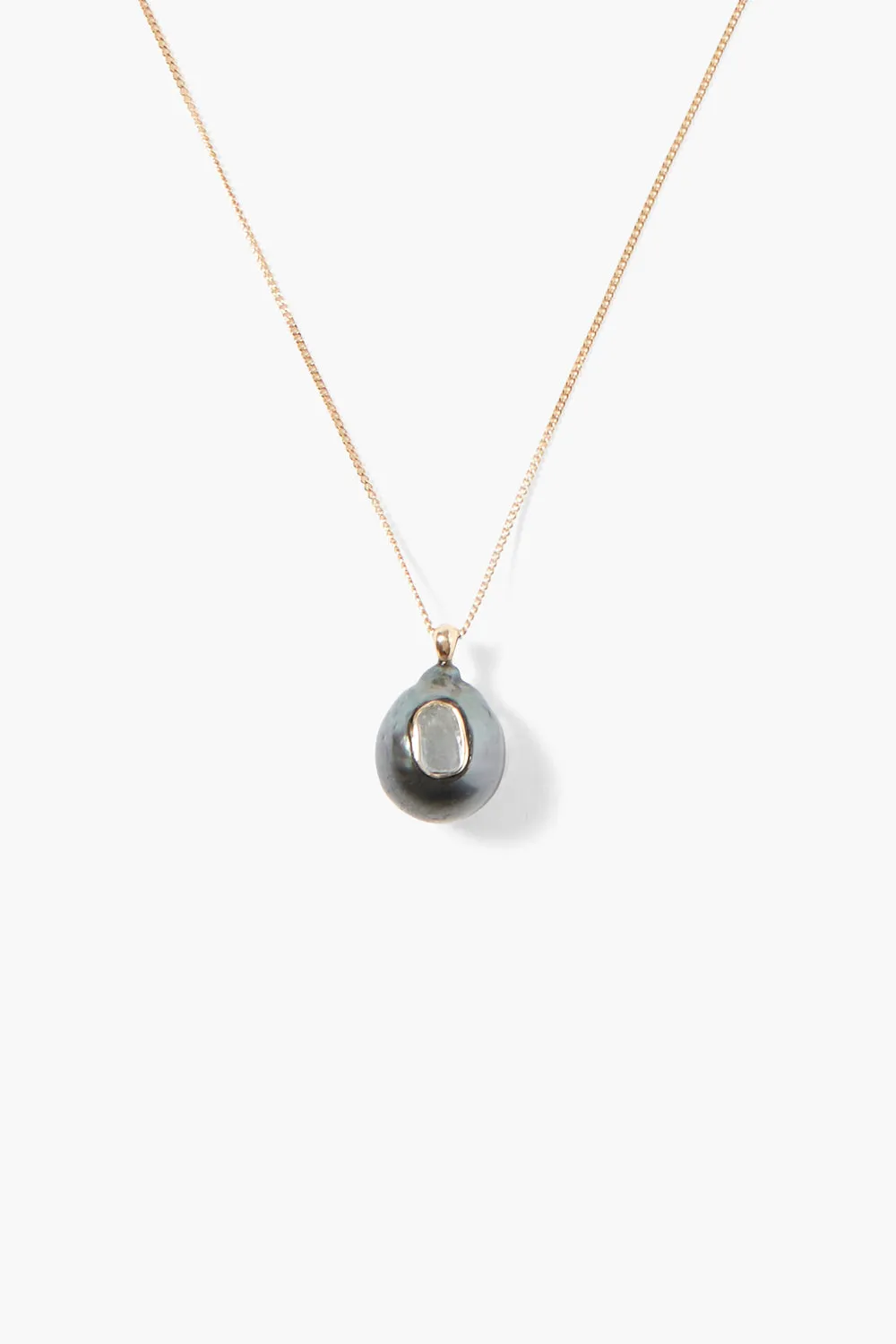 14k Iris Necklace Tahitian Pearl