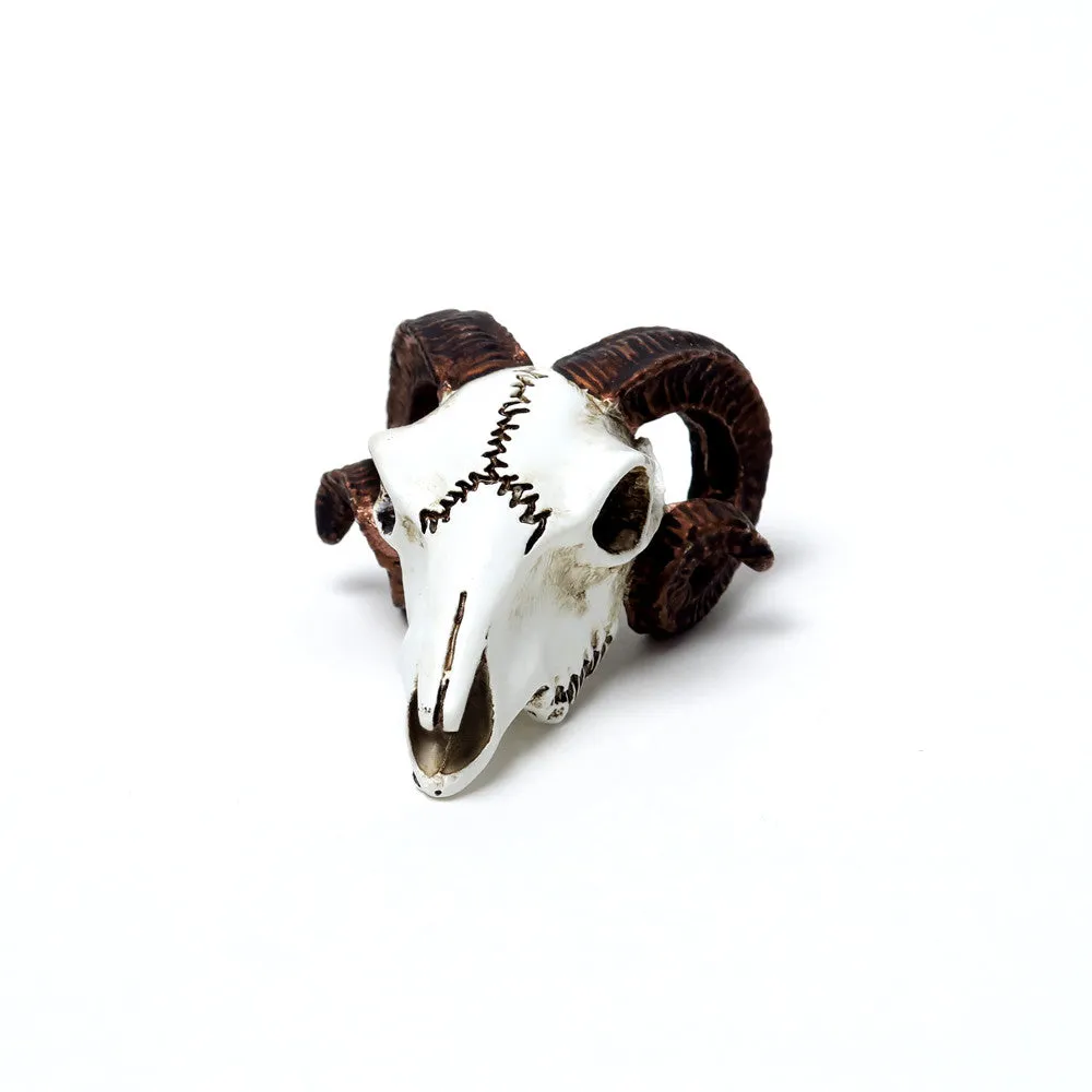 1.5" Miniature Skull Statue - Ram