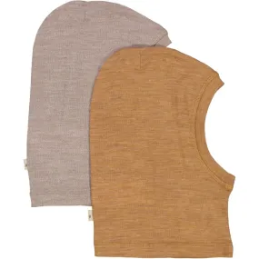 2 Wool Balaclava Kim - clay khaki