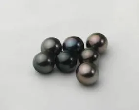 7.5-8MM  ROUND BLACK  PEARL  LOOSE GEMSTONE