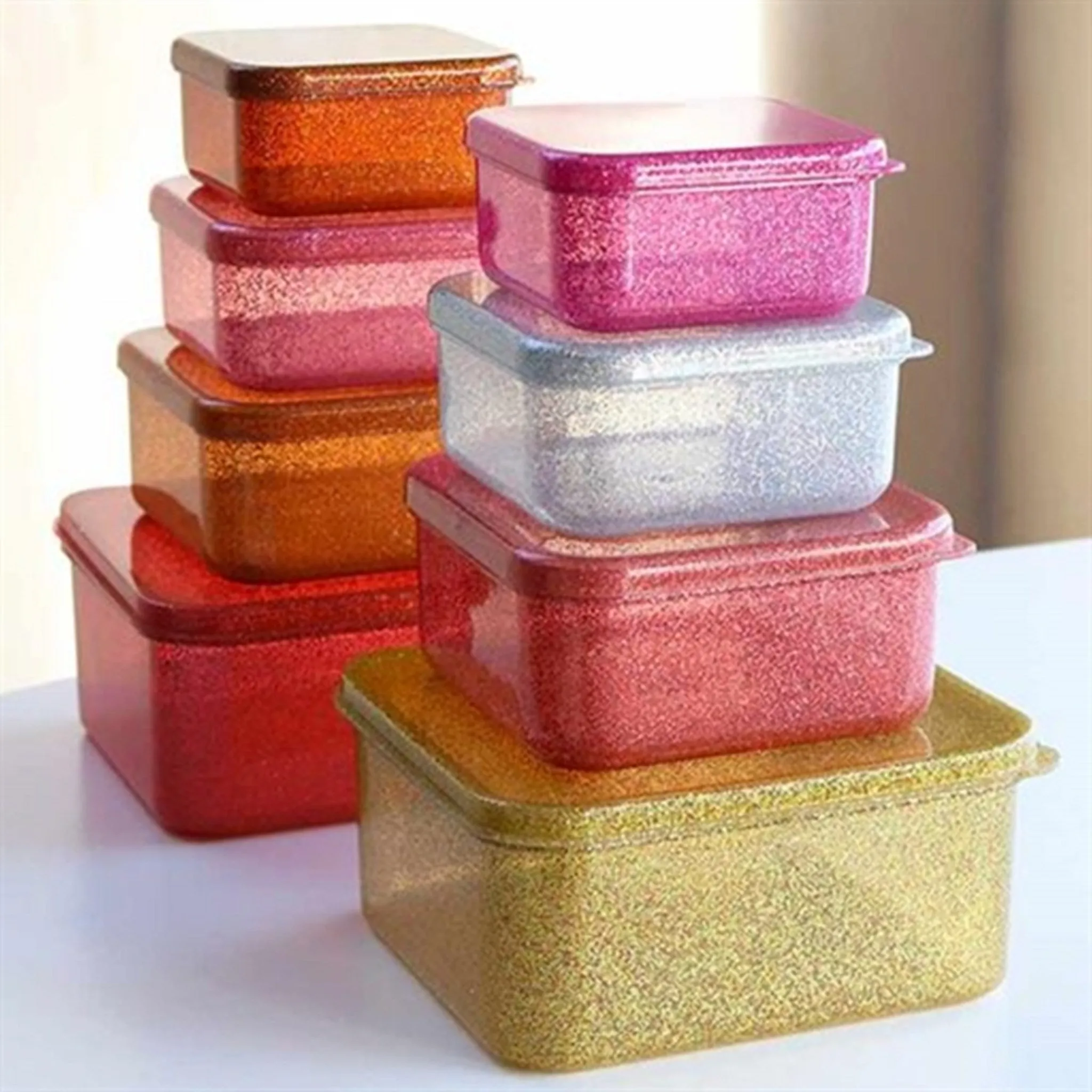 A Little Lovely Company Lunch- and Snackbox Glitter Gold Rush