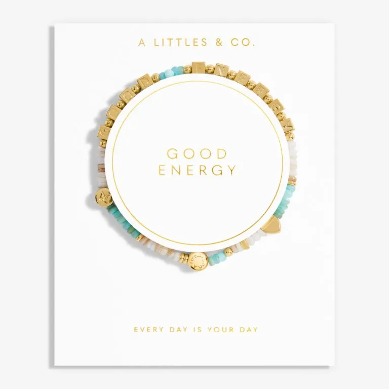 A Littles & Co Happy Little Moments 'GOOD ENERGY'  Bracelet In Gold-Tone Plating