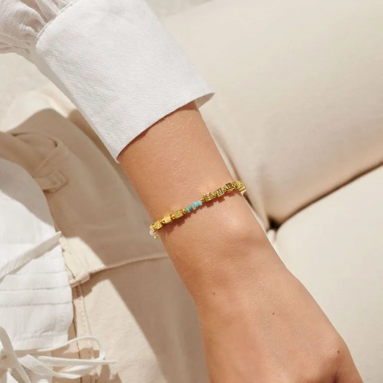 A Littles & Co Happy Little Moments 'GOOD ENERGY'  Bracelet In Gold-Tone Plating