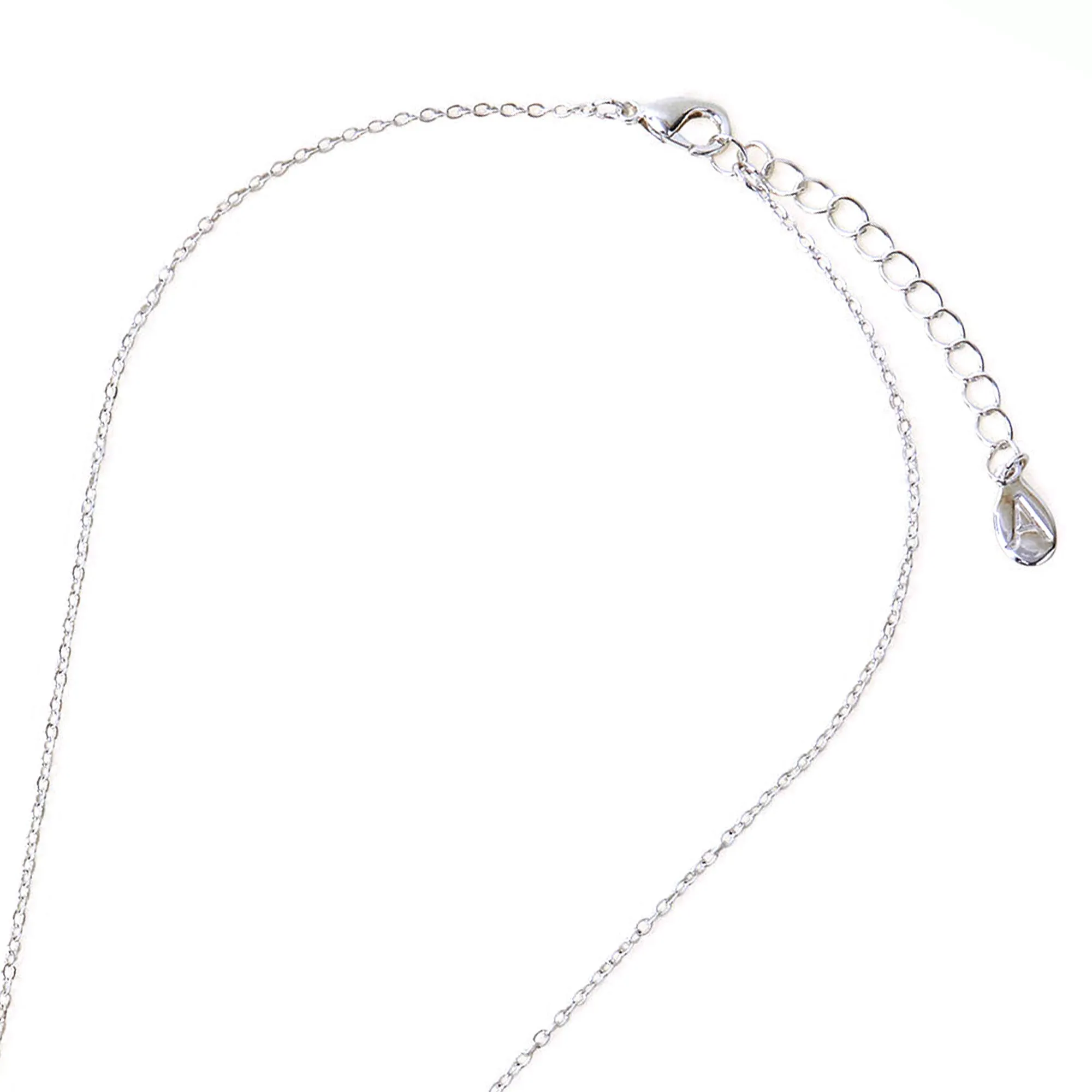 Accessorize London Women's Silver Pave Link Circle Necklace