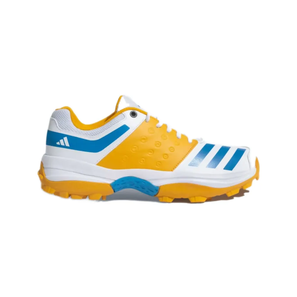 Adidas Men's Crinu 23 Cricket Shoe (Cloud White/Pulse Blue/Preloved Yellow)