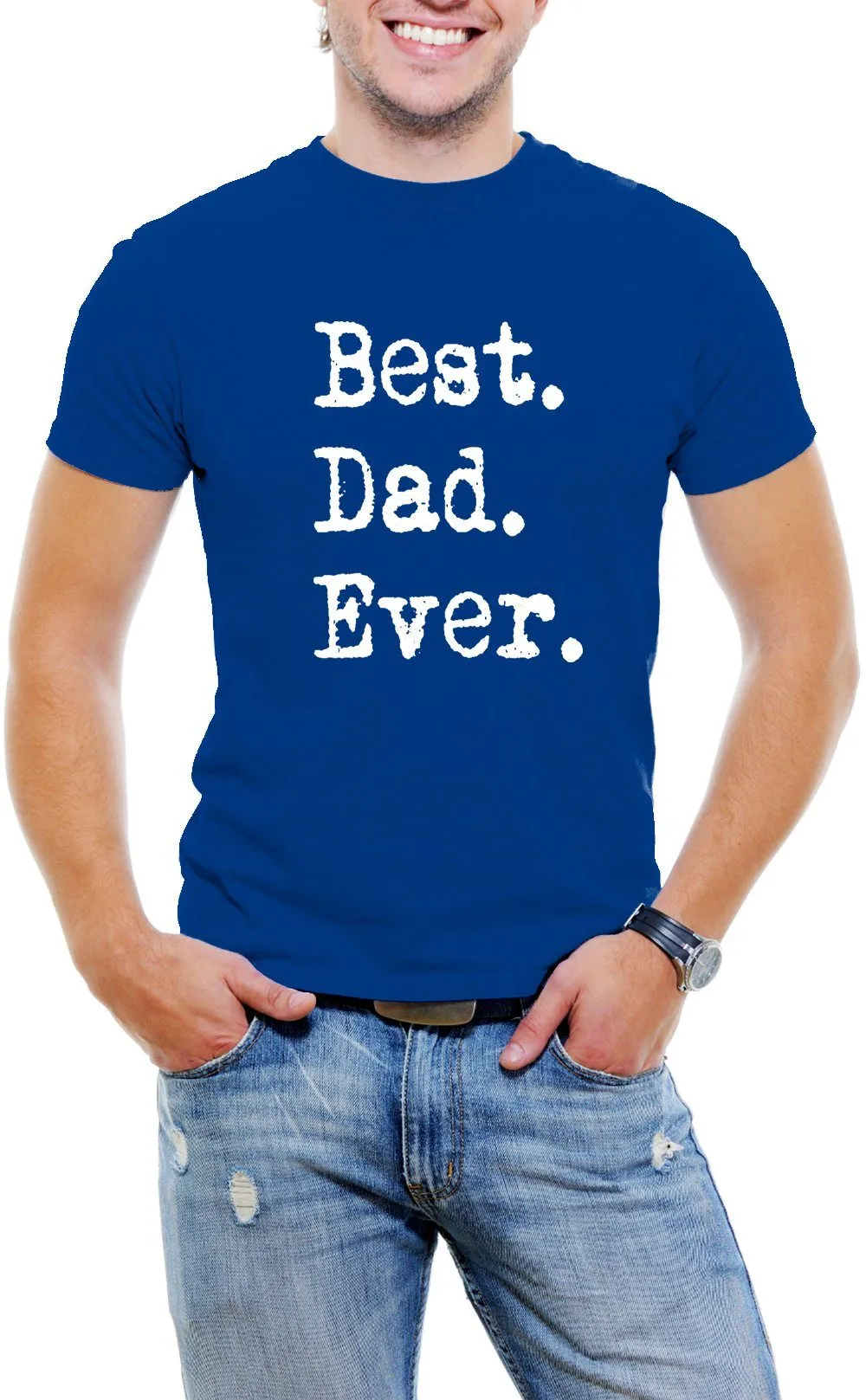 AFONiE Best Dad Ever Men T-Shirt Soft Cotton Short Sleeve Tee