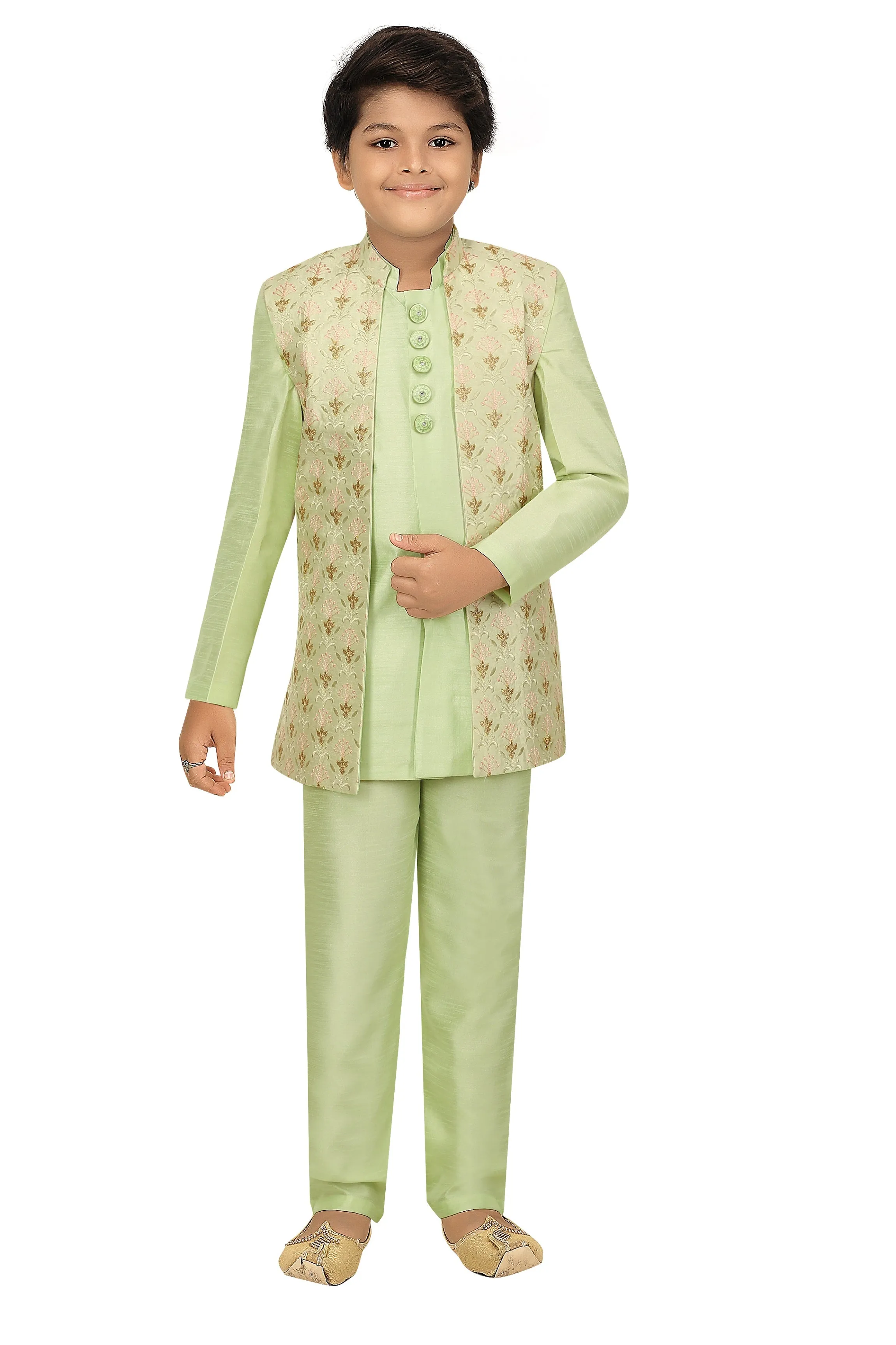 Ahhaaaa Kids Ethnic Indo Western, Kurta and Pajama Set For Boys