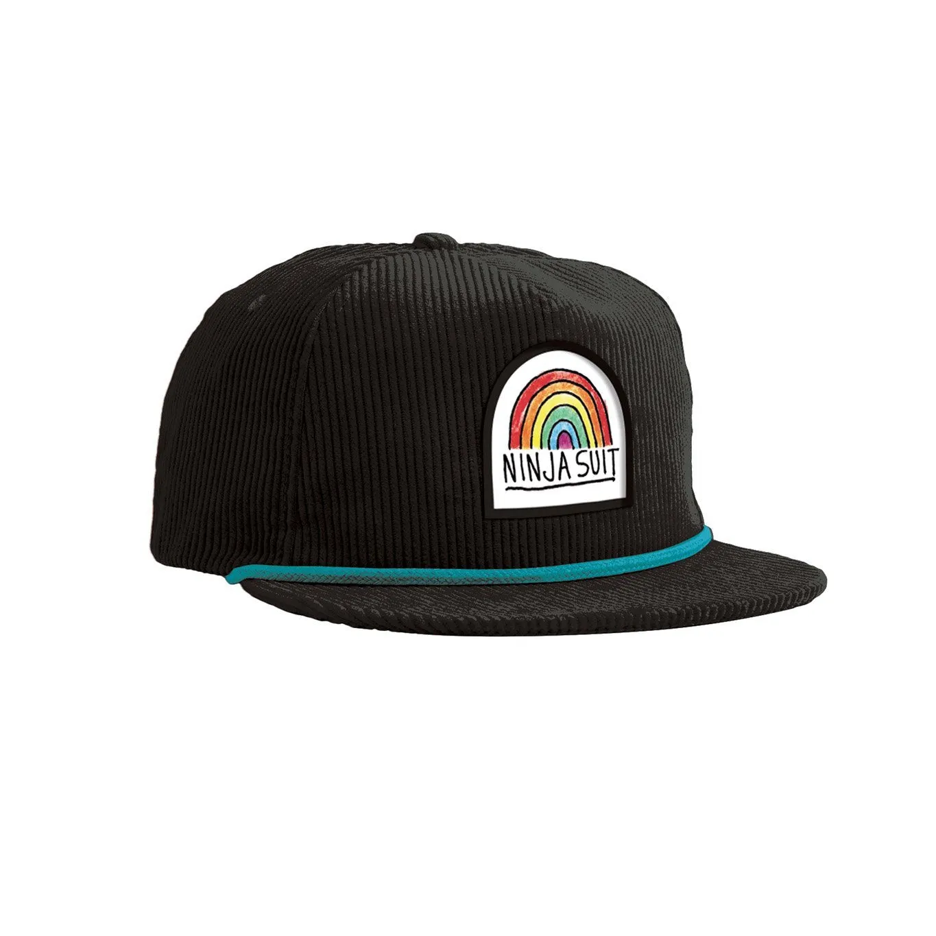 Airblaster Ninja Rainbow Corduroy Snapback - Black