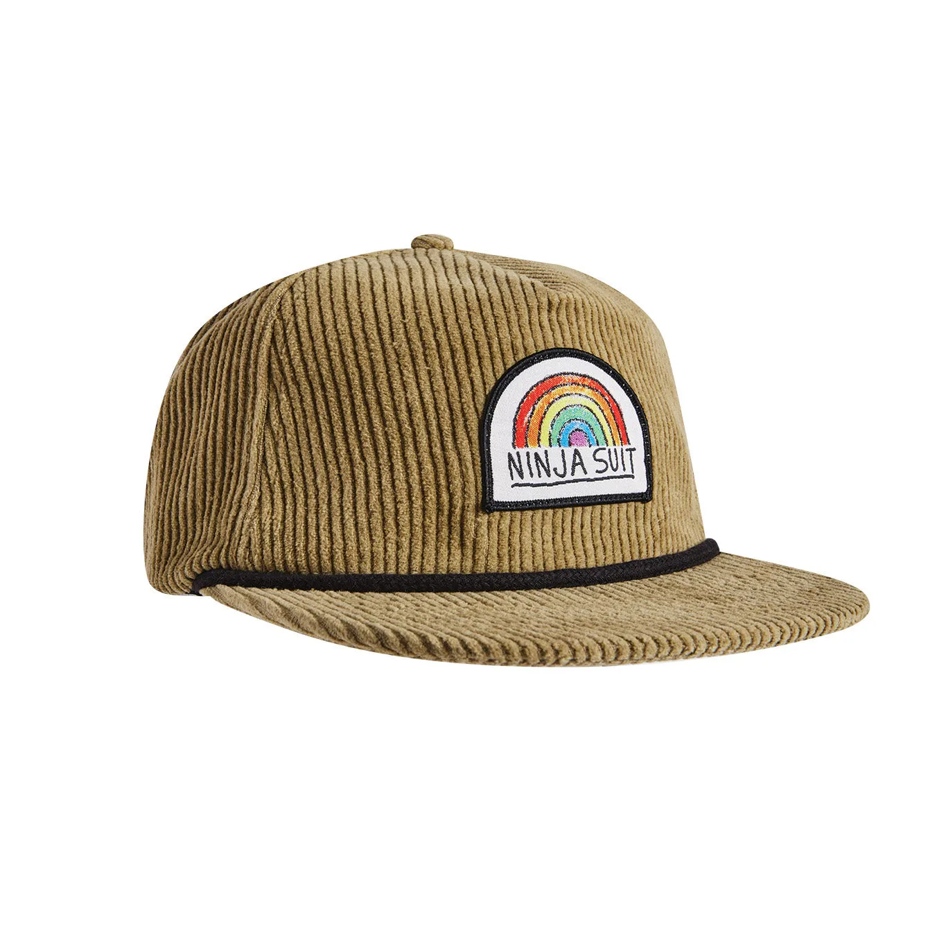 Airblaster Ninja Rainbow Corduroy Snapback - Black