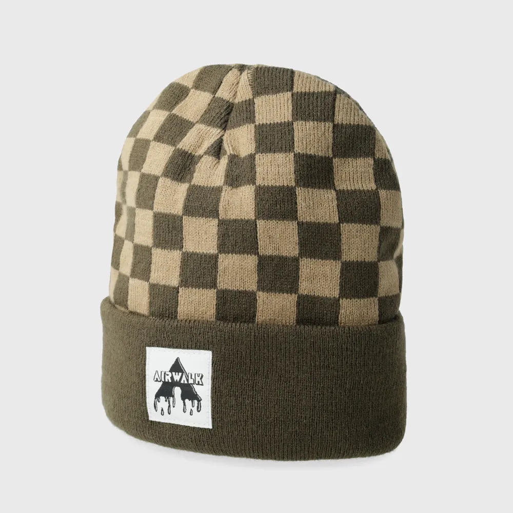 Airwalk Unisex Checkerboard Beanie Green/Multi _ 181397 _ Green