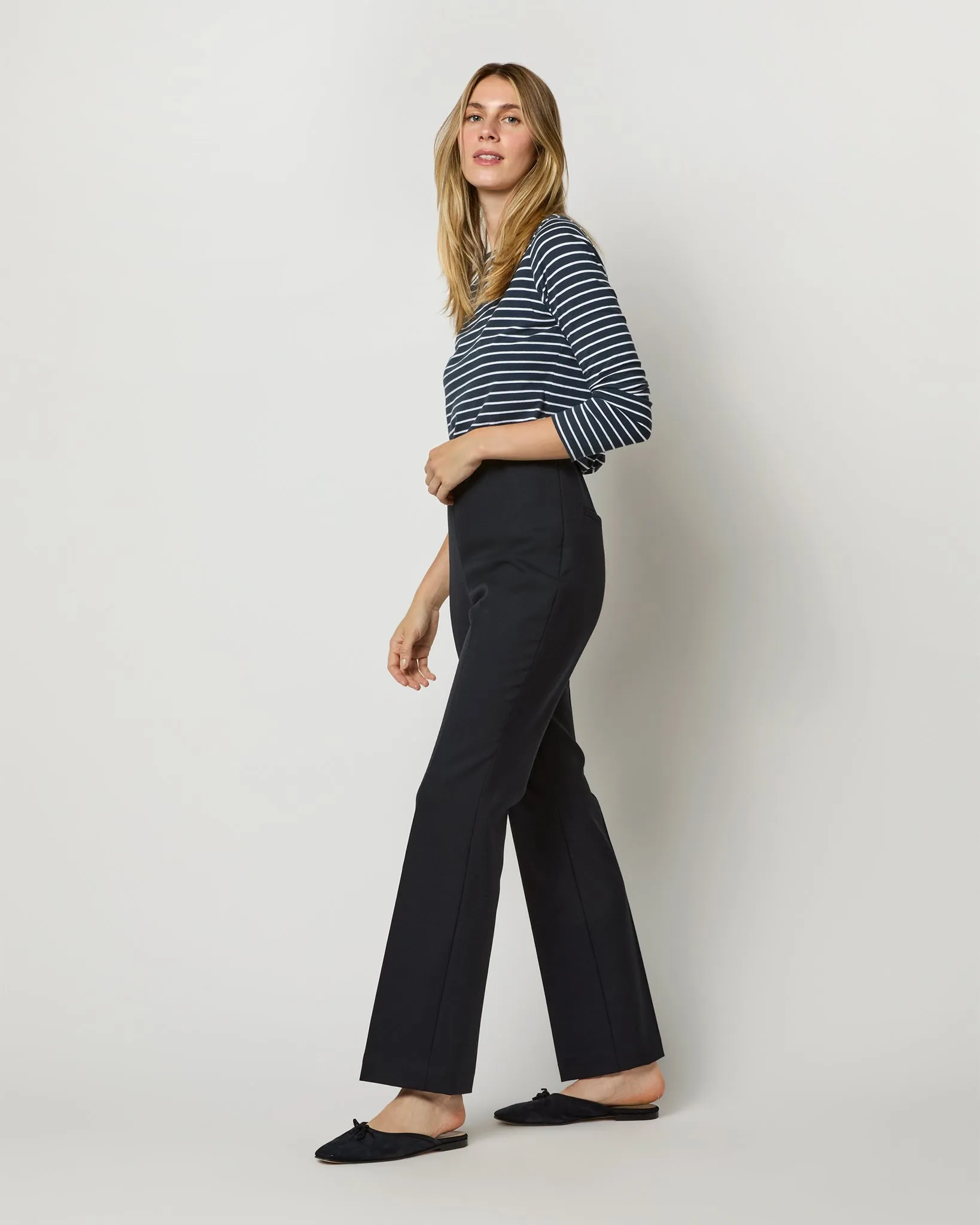 Alice Pant in Ink Tropical Wool