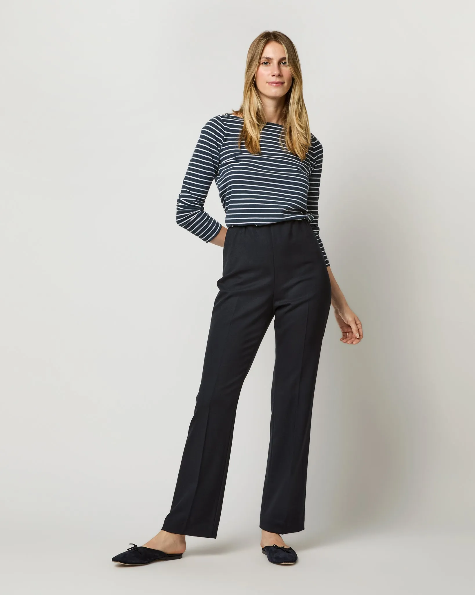 Alice Pant in Ink Tropical Wool