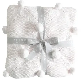 Alimrose - Pom Pom Blanket - All Ivory