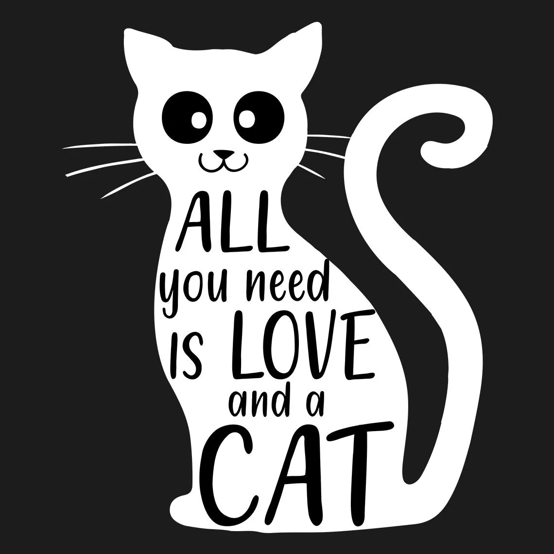 All You Need Is Love and a Cat Half Sleeve T-Shirt