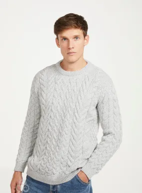 Aran - Unisex Crew Neck Sweater - Feather grey