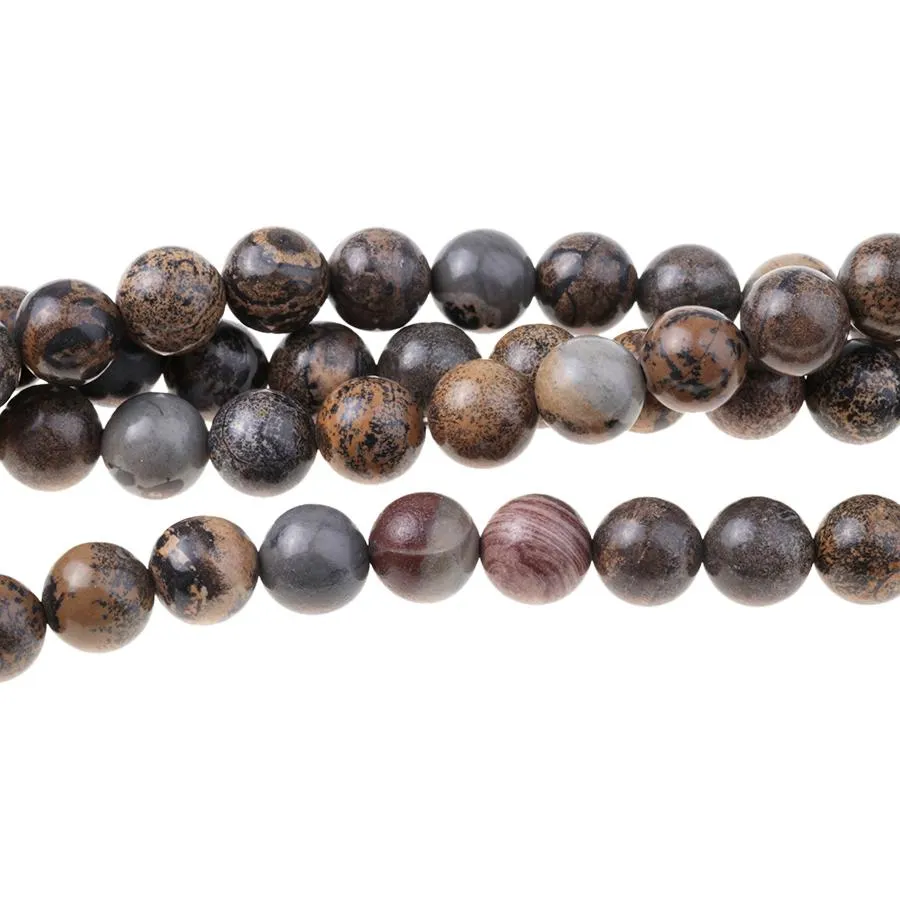 Artistic Jasper 10mm Round - 15-16 Inch