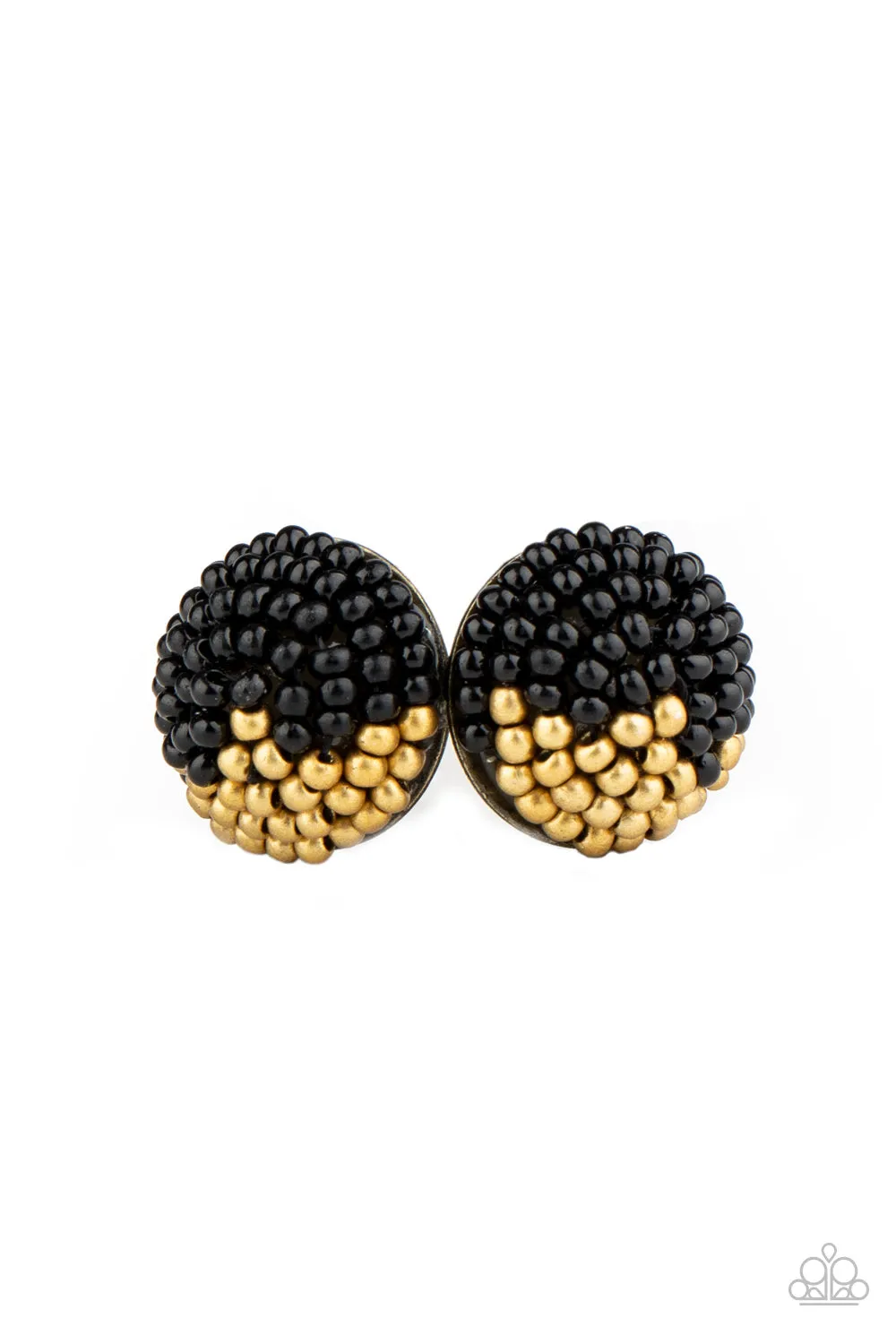 As Happy As Can BEAD Black-Earrings