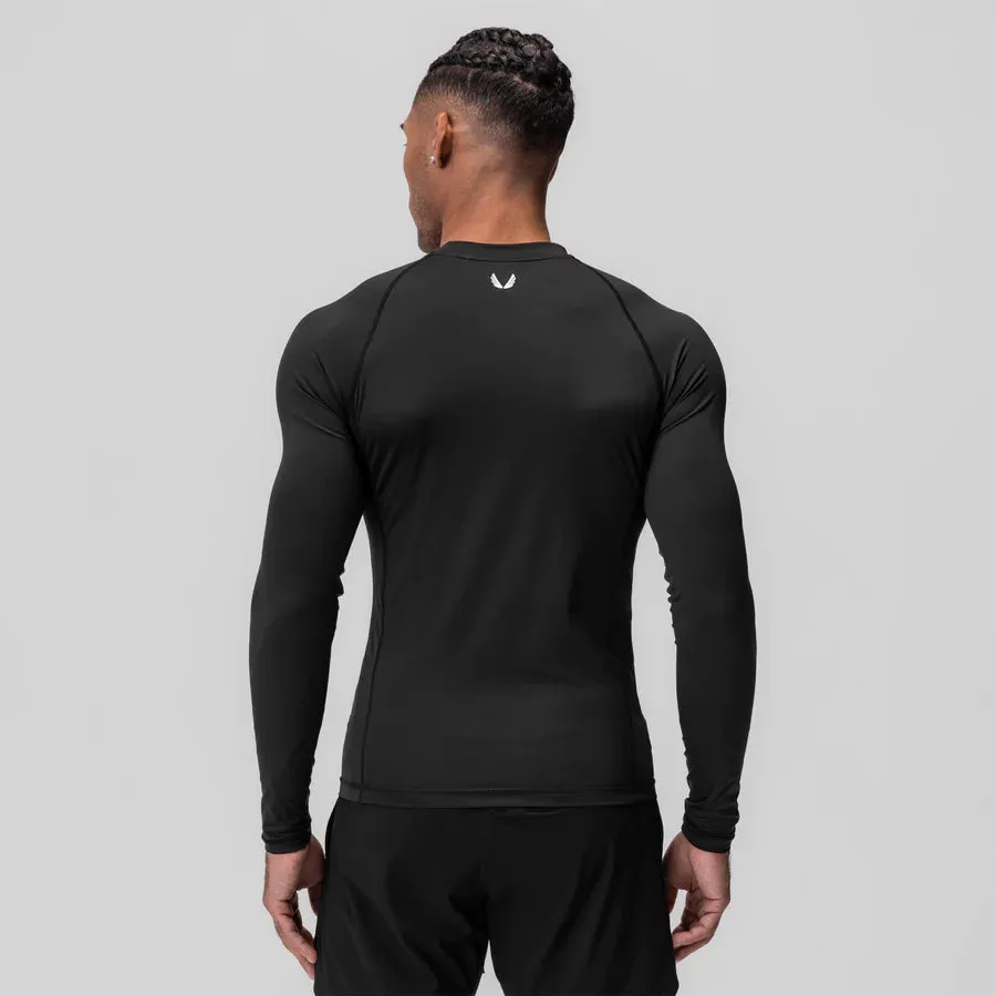 ASRV Warpflexx™ Compression Mock Neck Long Sleeve Tee - Black