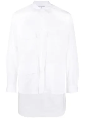 Asymmetric-Hem Cotton Shirt