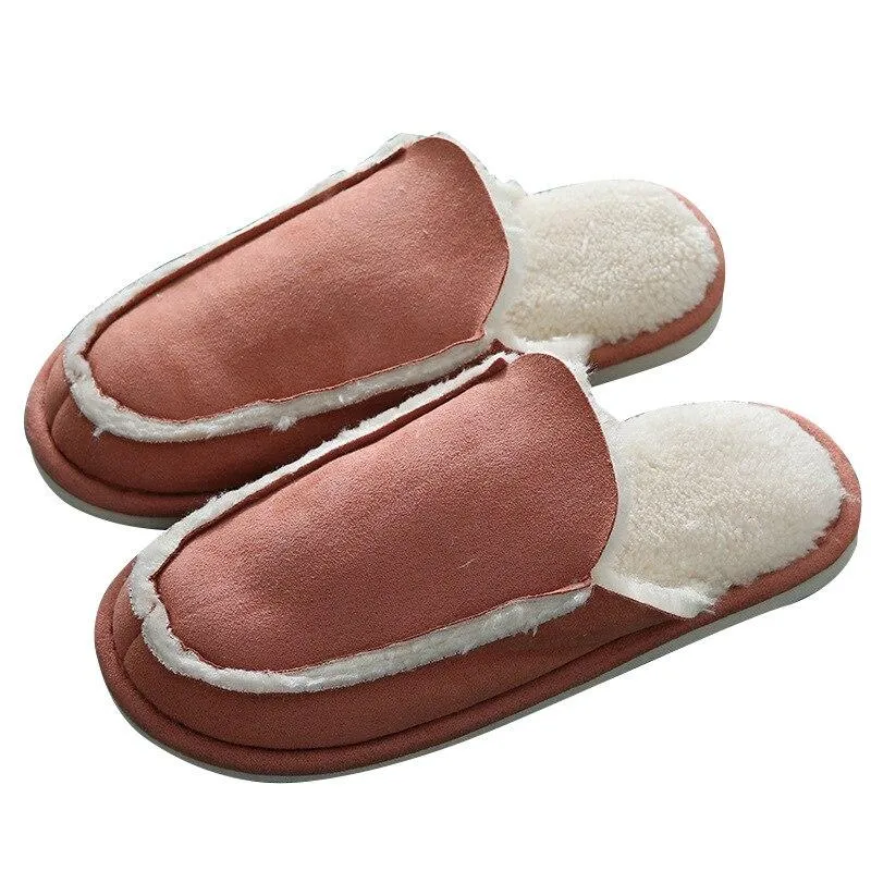 Autumn and Winter Women's Fresh Warm Cotton Plush Floor House Slippers