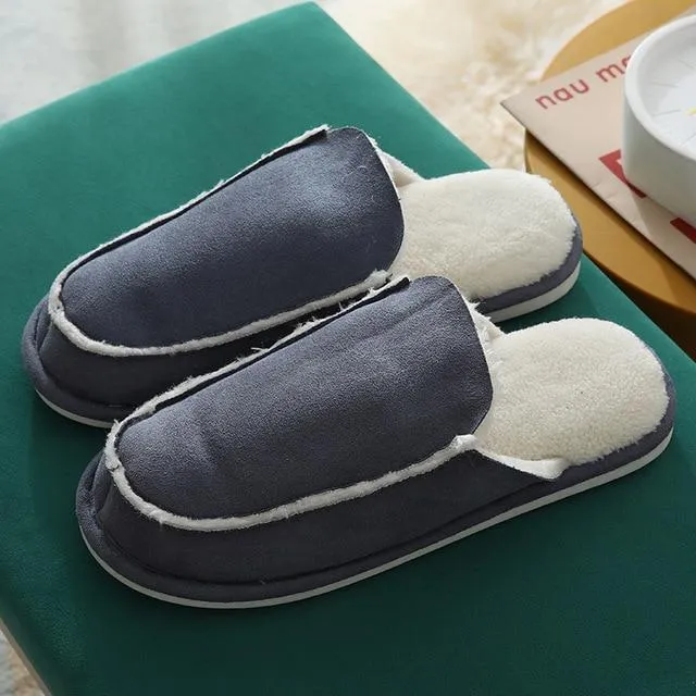 Autumn and Winter Women's Fresh Warm Cotton Plush Floor House Slippers