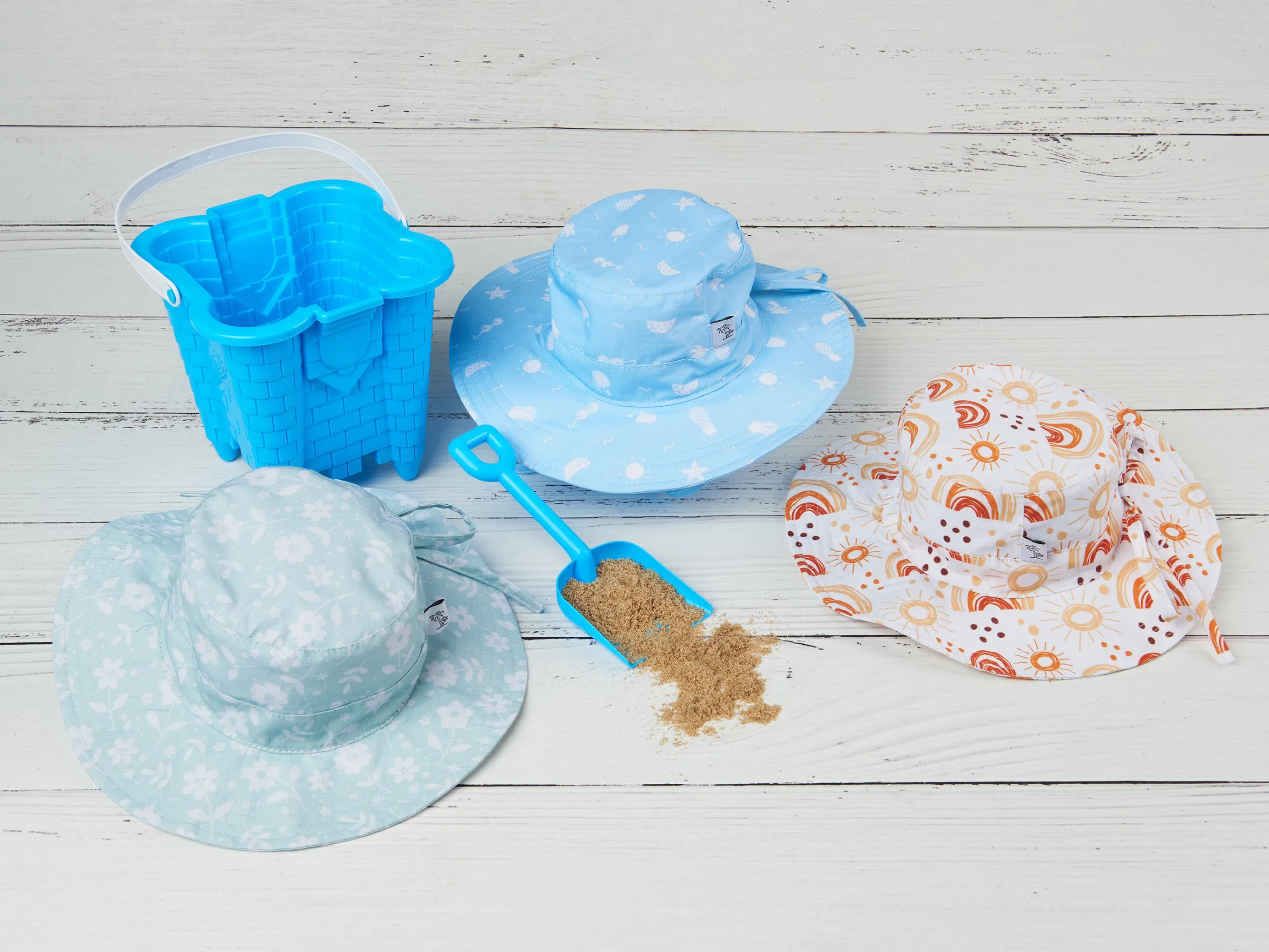 Baby Bucket Hat - Summer Blues (0-12 months)