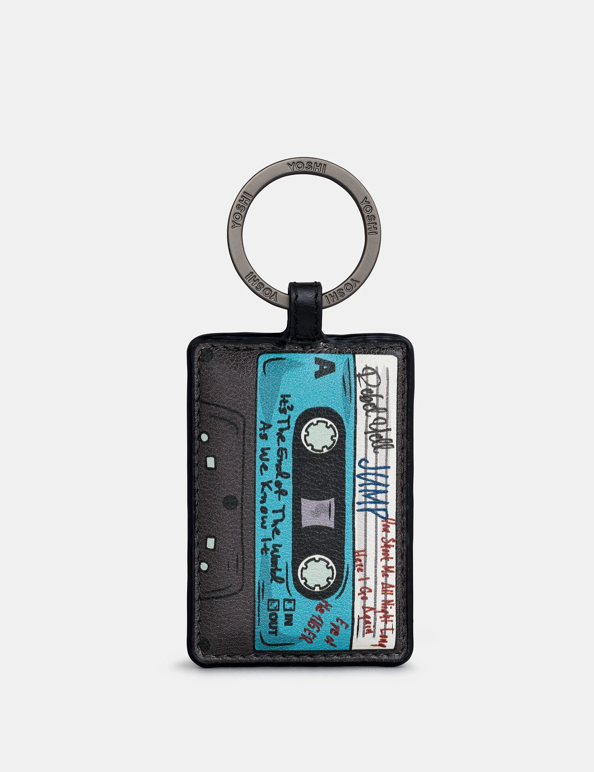 Back to the 80s Black Leather Keyring