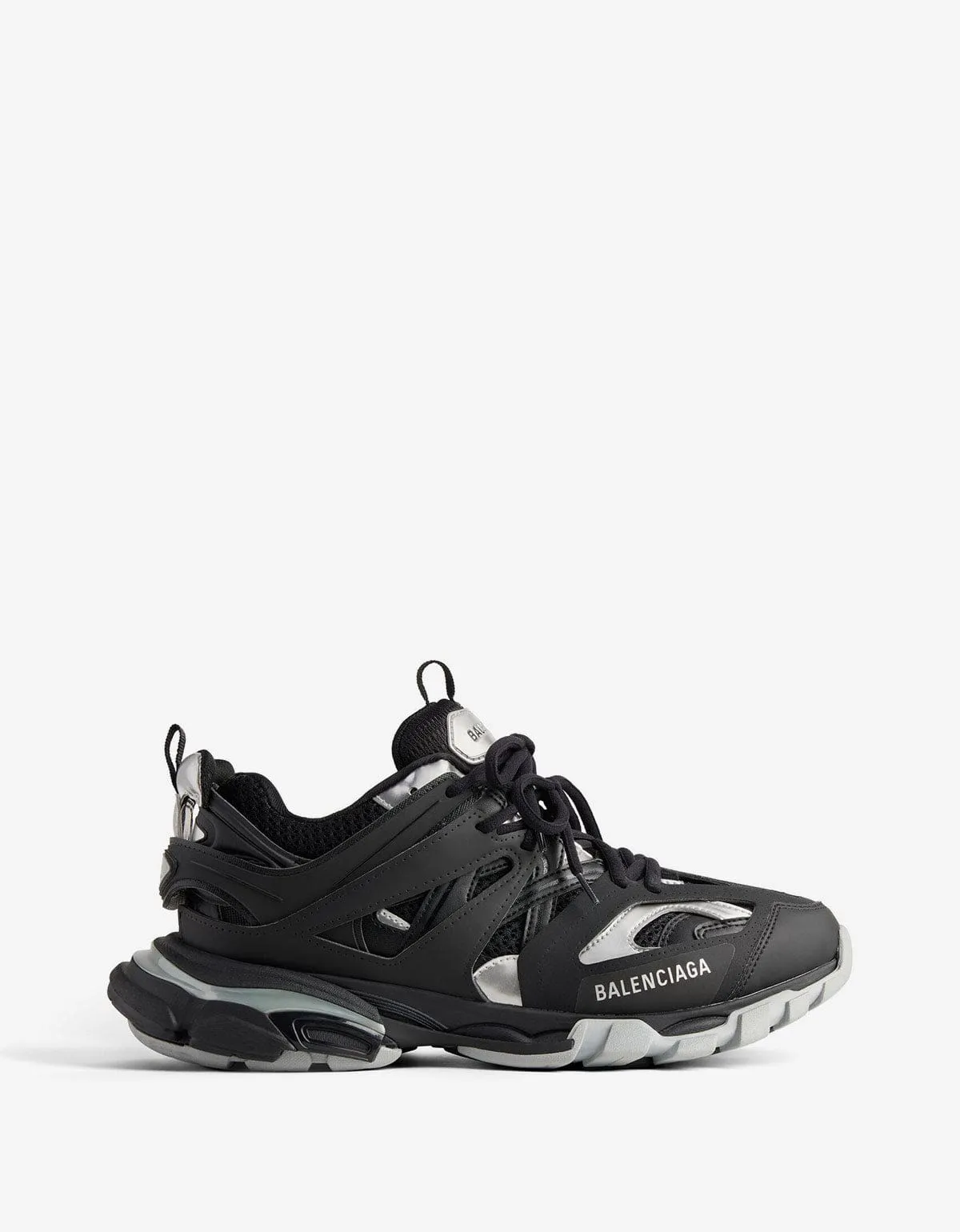 Balenciaga Black & Silver Track Trainers