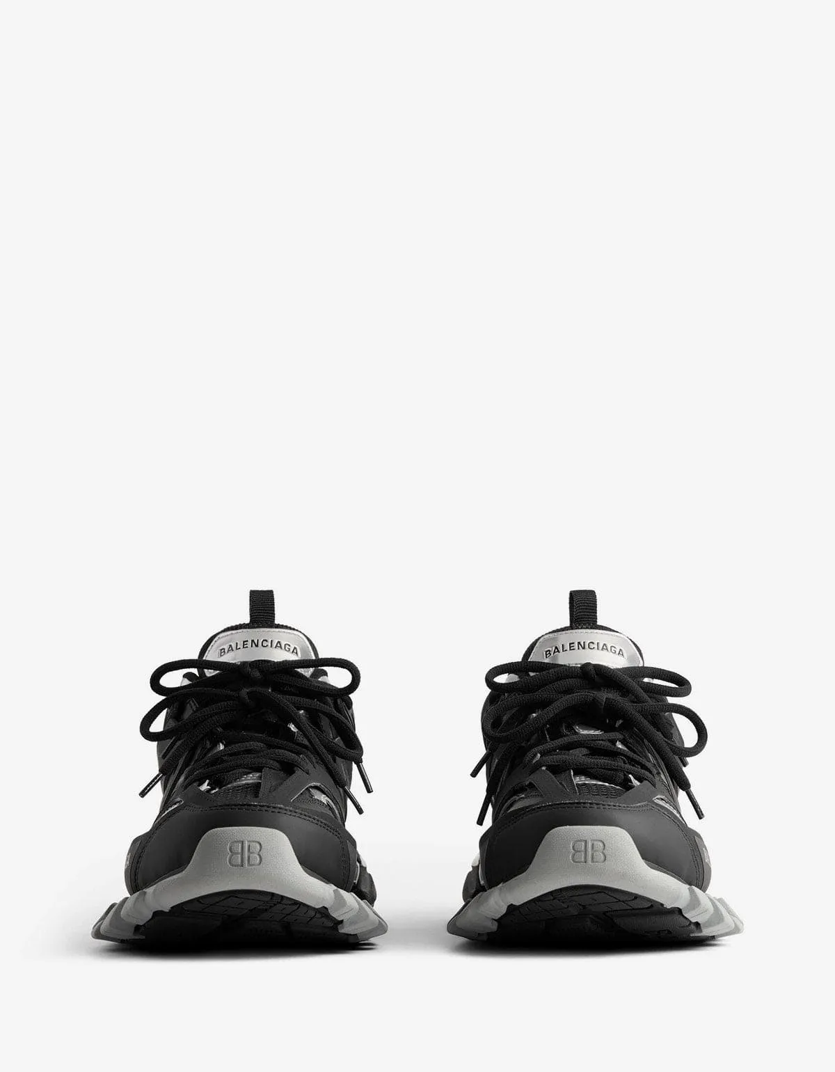 Balenciaga Black & Silver Track Trainers