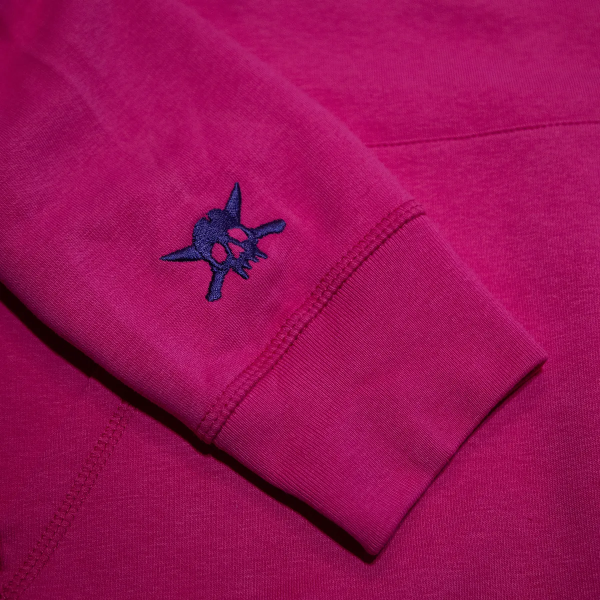 Baseball logo Spring/Fall Edition Hoodie (Raspberry/Fair Trade/Organic Cotton)