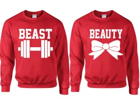 Beast and Beauty Couple Matching Sweaters, Couple Crewnecks