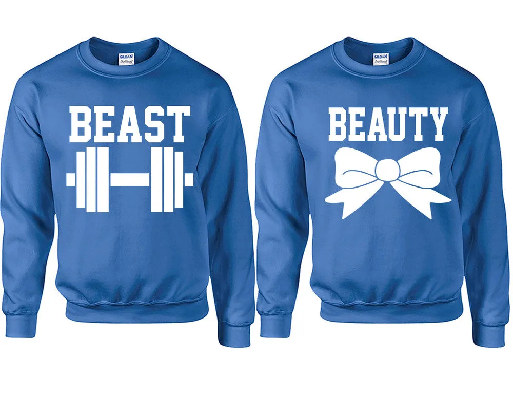 Beast and Beauty Couple Matching Sweaters, Couple Crewnecks