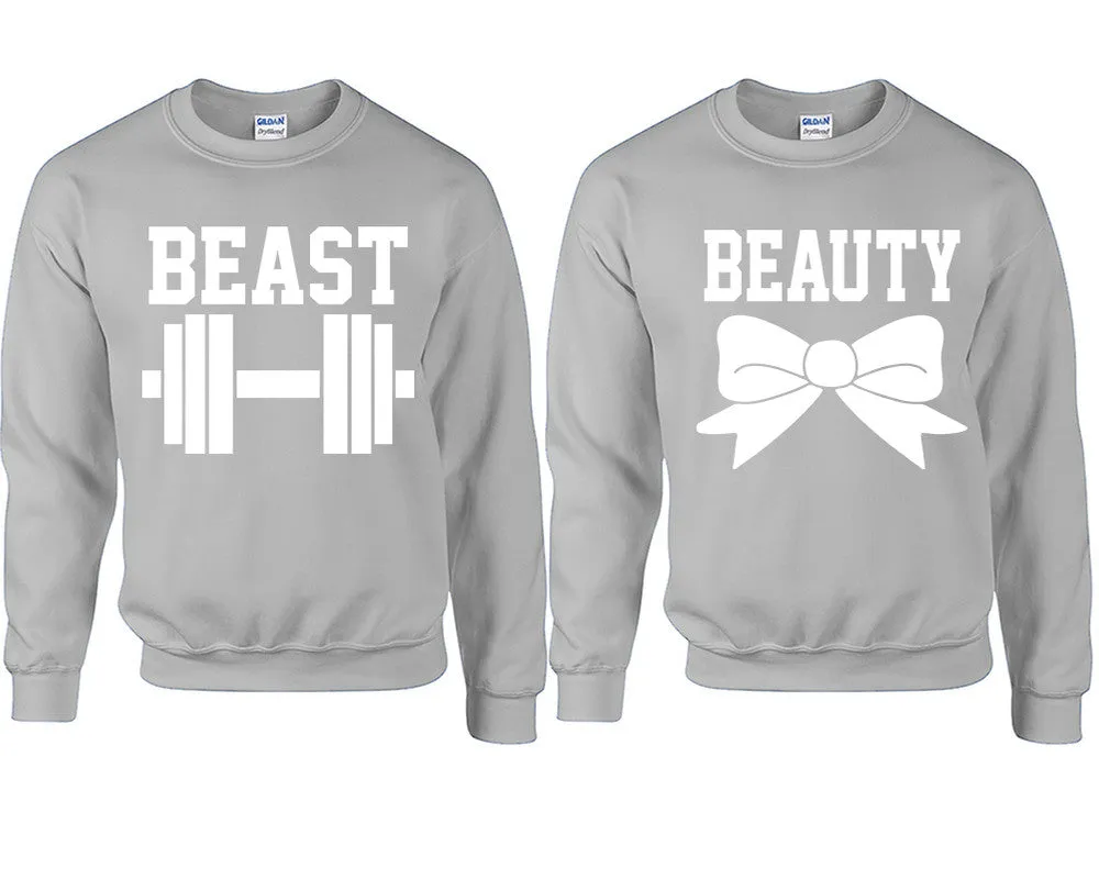 Beast and Beauty Couple Matching Sweaters, Couple Crewnecks