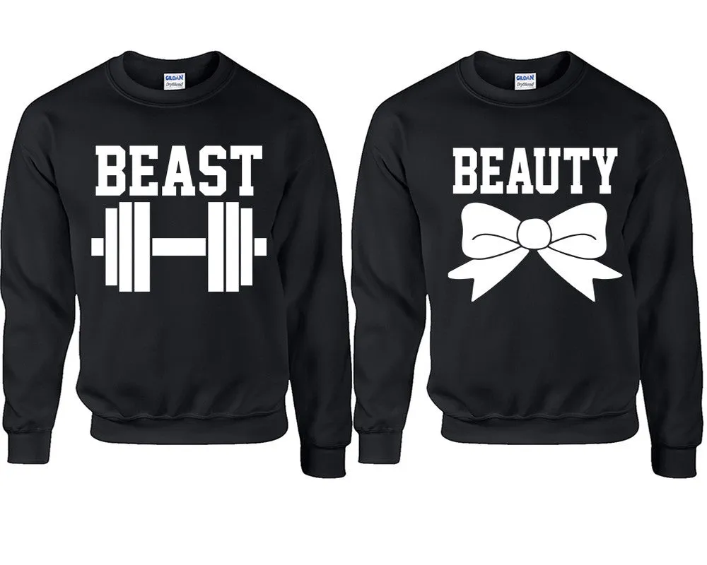 Beast and Beauty Couple Matching Sweaters, Couple Crewnecks