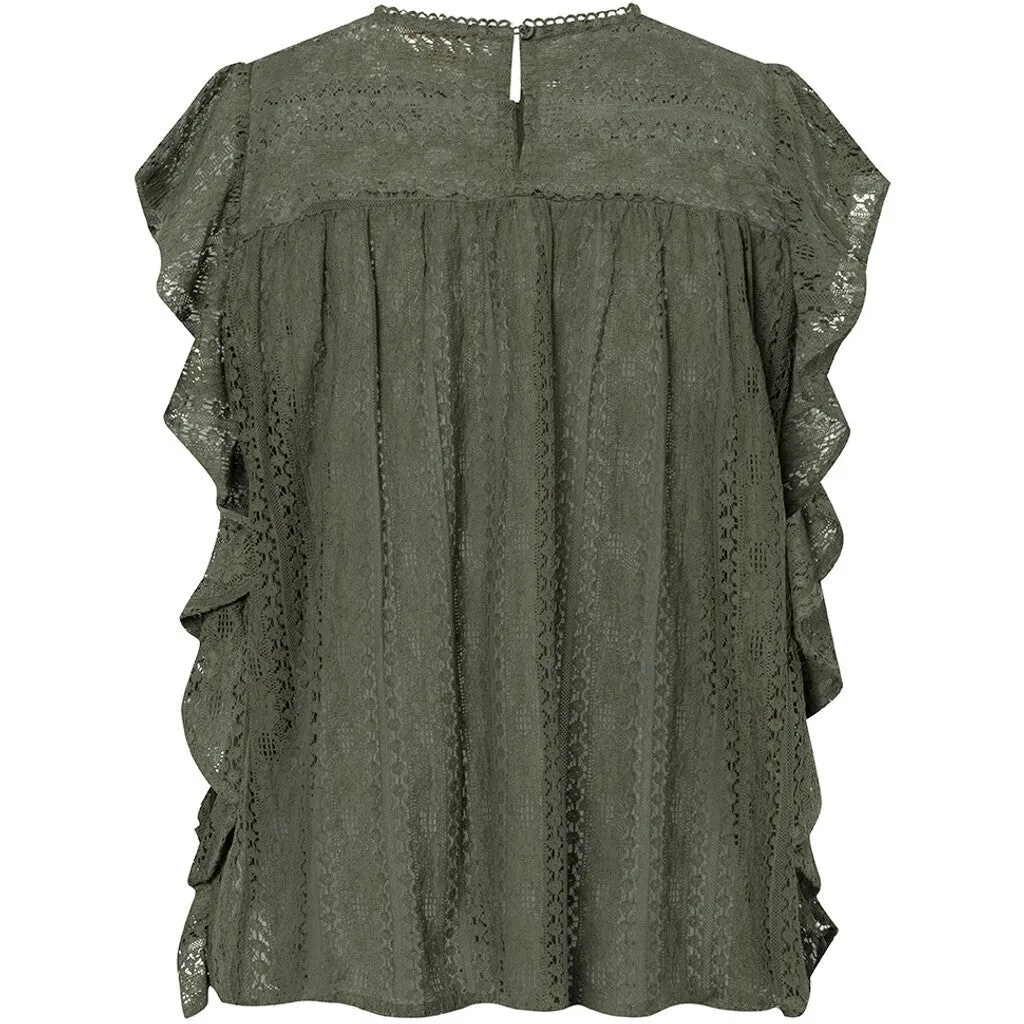 Beautiful Nelly lace top / 100064 - Khaki (Visione)