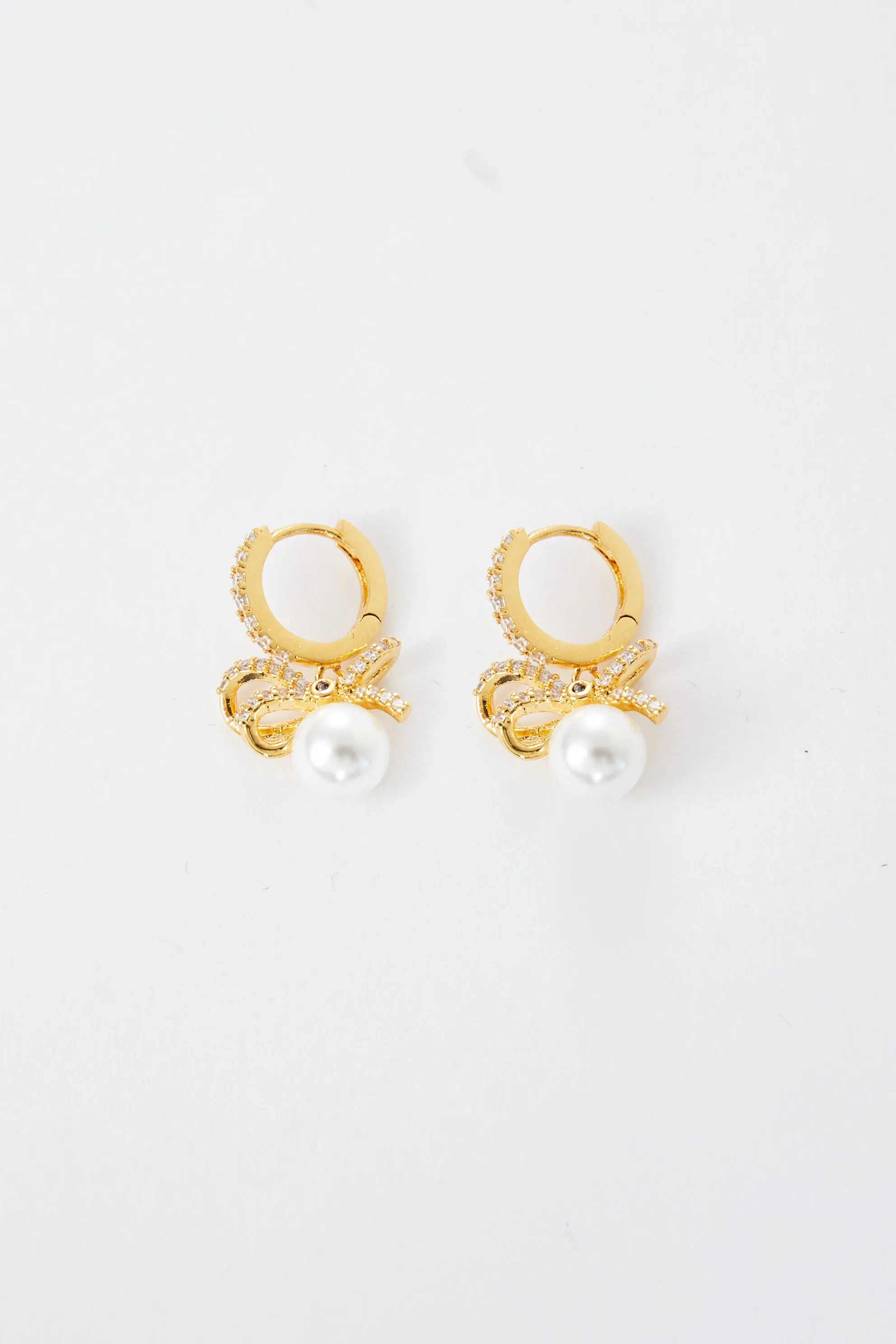 Belle Bow Pearl Drop Earring