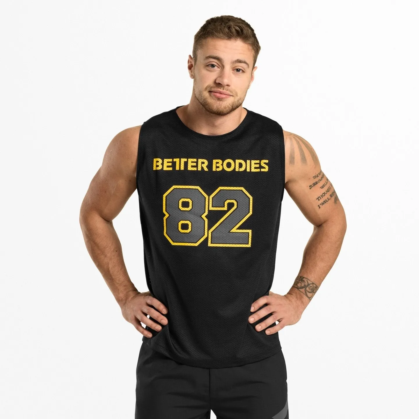 Better Bodies Fulton Mesh Tank - Black