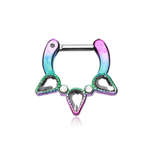 Bibiana Trident Septum Ring with Titanium Plating