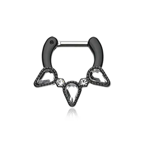 Bibiana Trident Septum Ring with Titanium Plating