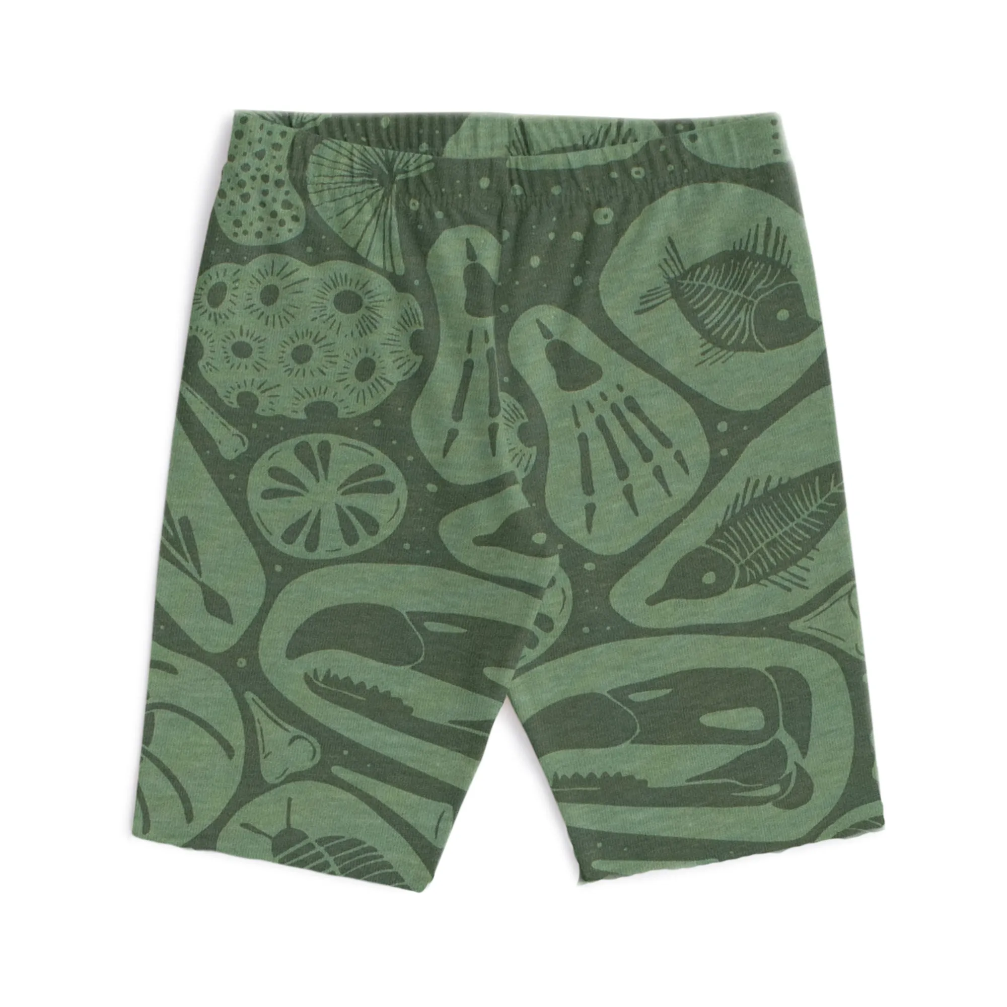 Bike Shorts - Fossils Green