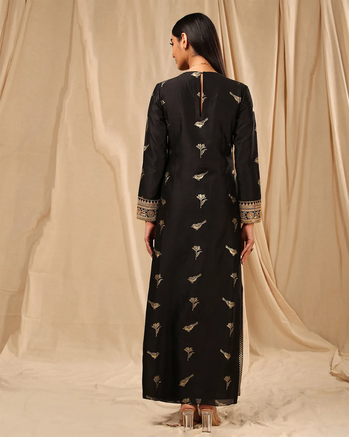 Black Vintage Fiona Kurta