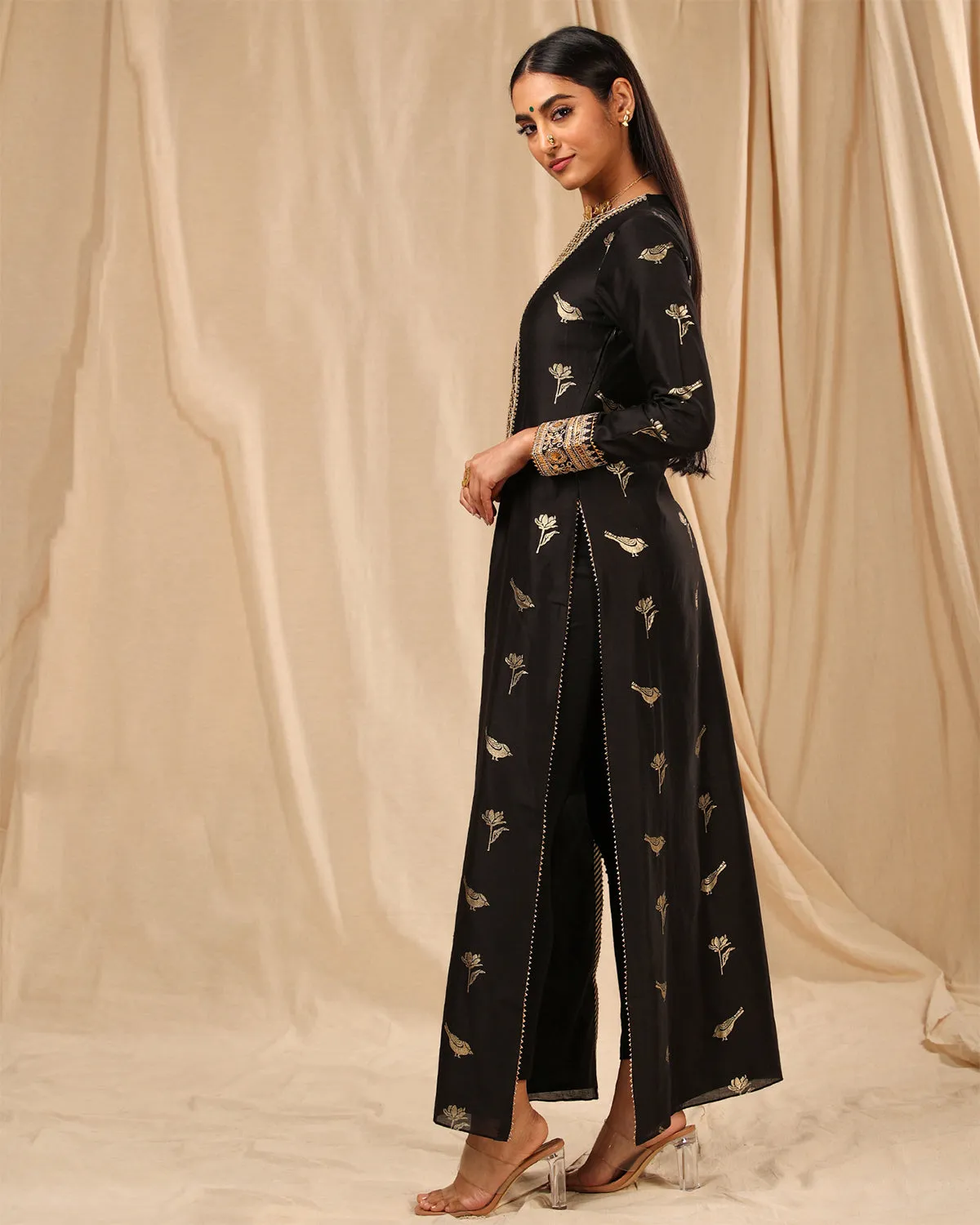 Black Vintage Fiona Kurta