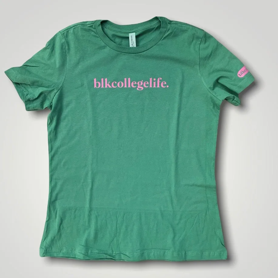 blkcollegelife. Green & Pink