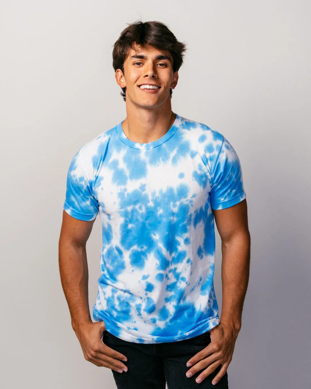 Blue and White Tie Dye Unisex Essential T-Shirt