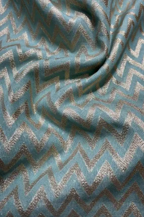 Blue Banarasi Silk Fabric ( 1 Mtr )