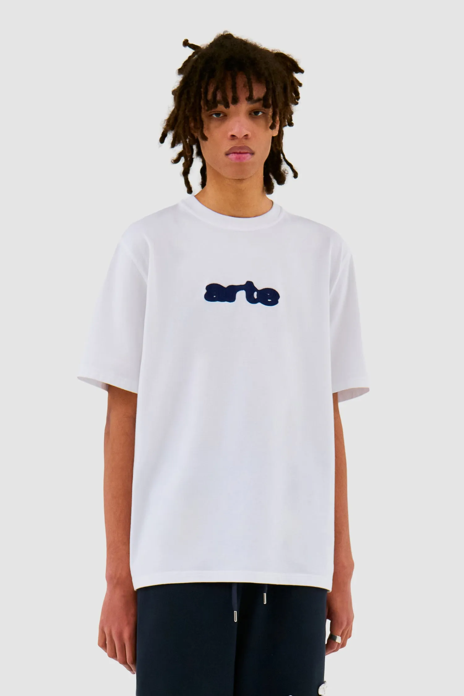 Blur Embroidery T-shirt - White