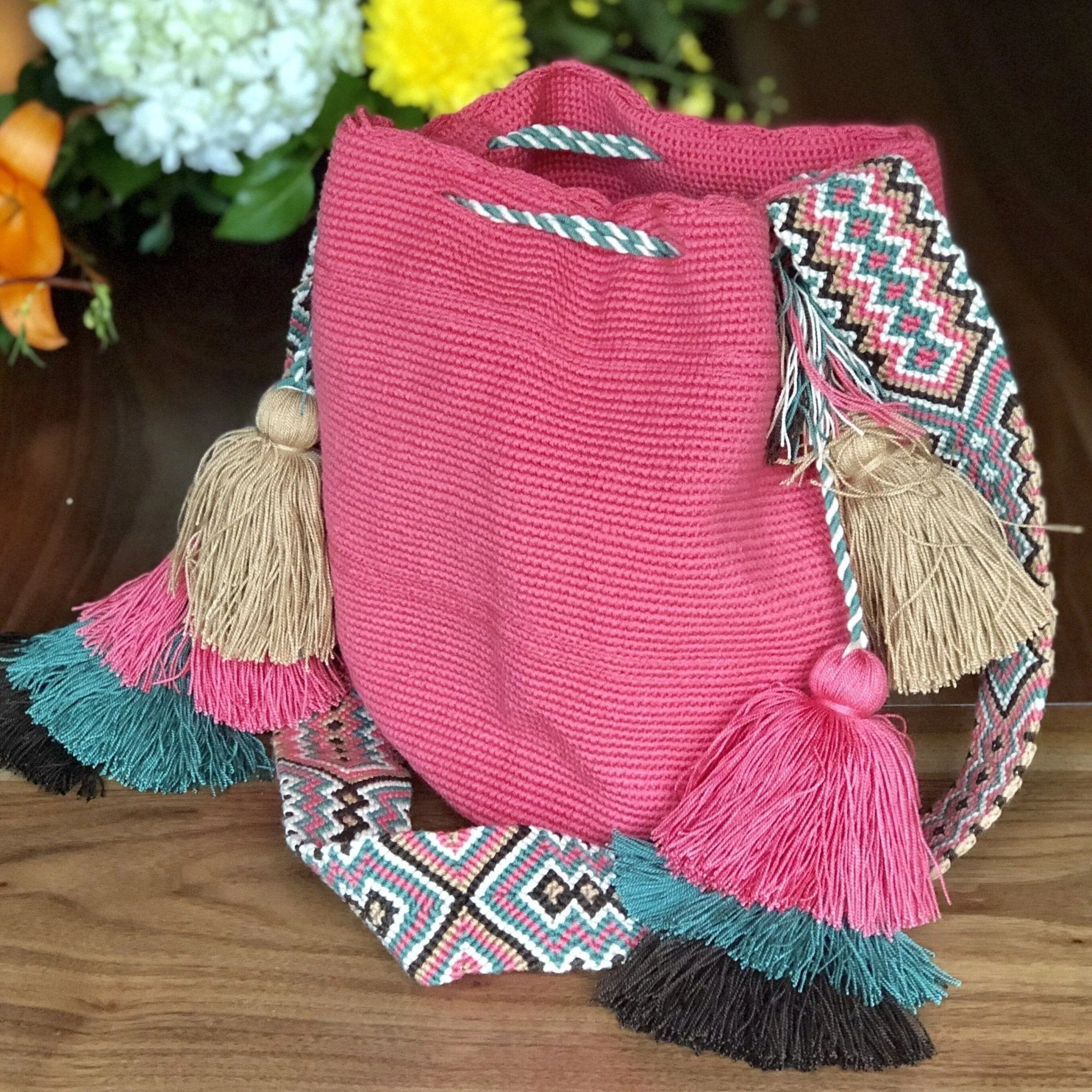 Bohemian Bags with Multi-Tassels and Macrame Strap