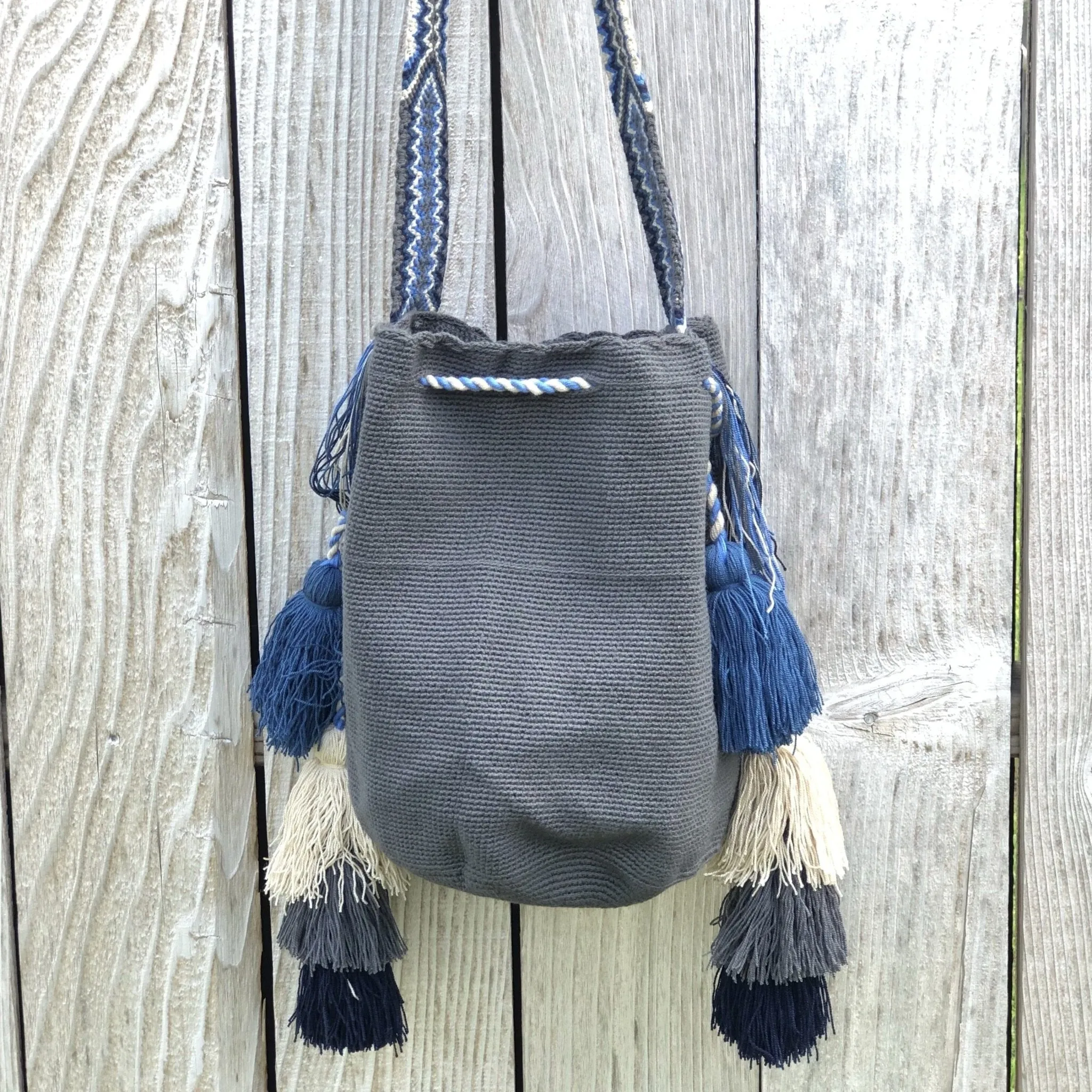 Bohemian Bags with Multi-Tassels and Macrame Strap