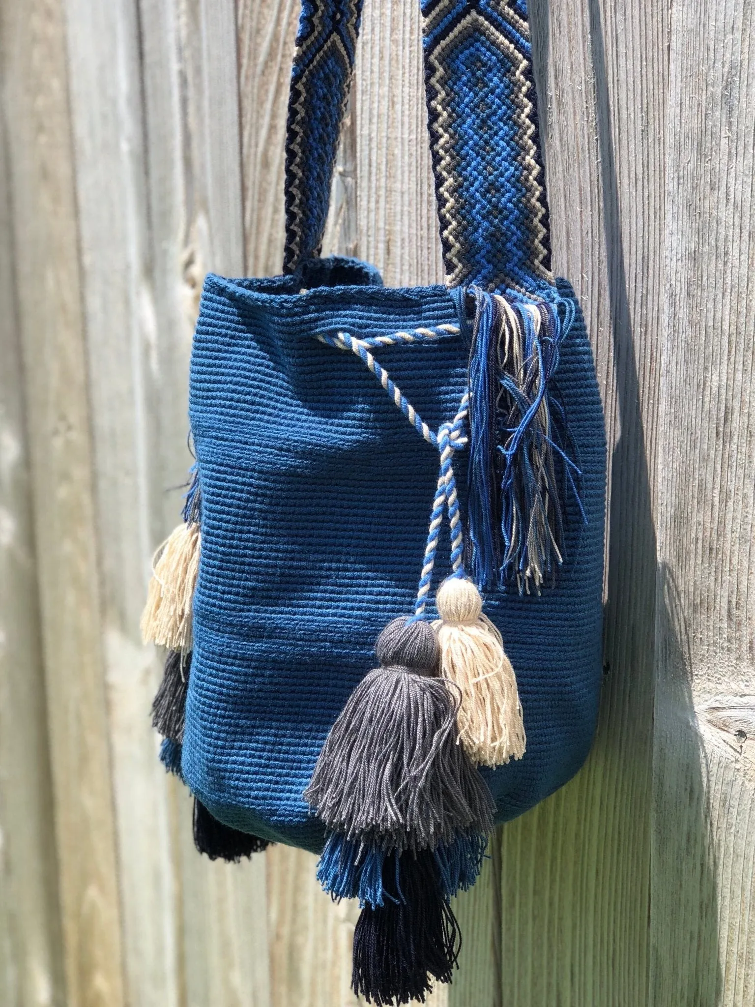 Bohemian Bags with Multi-Tassels and Macrame Strap